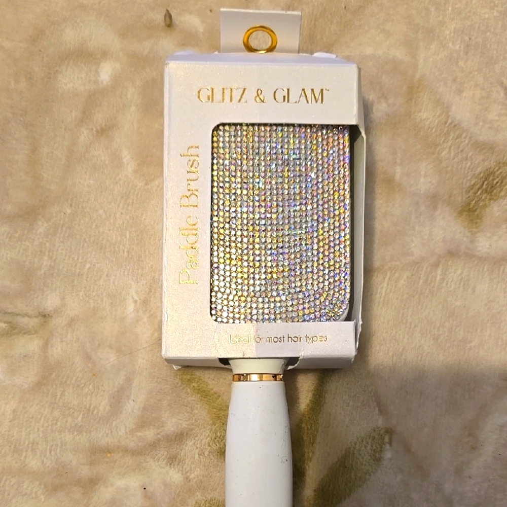 Glitz & Glam Paddle Brush with Rhinestones